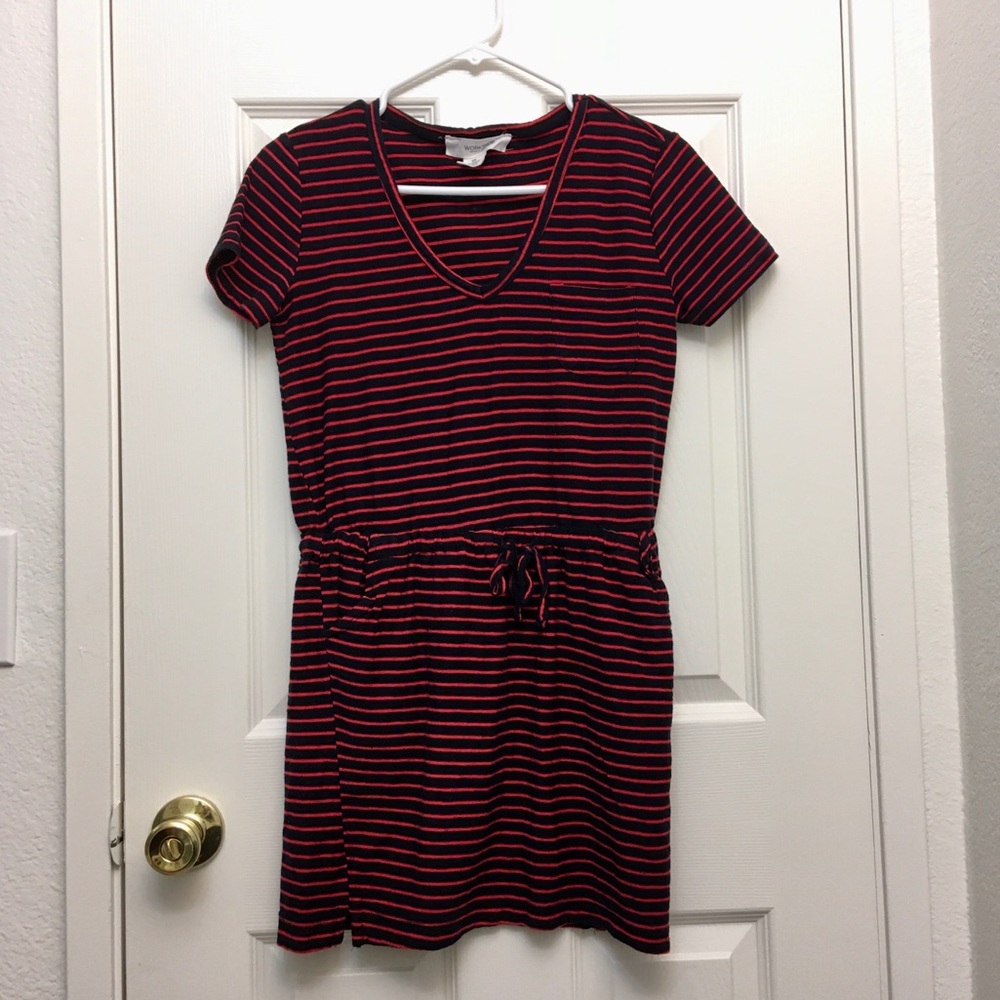 Workshop Republic Clothing Stripe Drawstring Dress